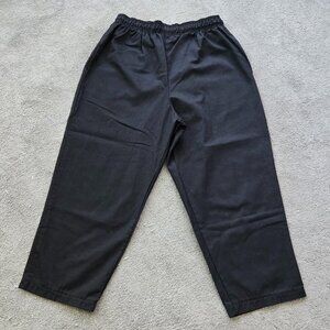 Chef Designs Black Cook Pants Size Large Regular Work Kitchen Wear